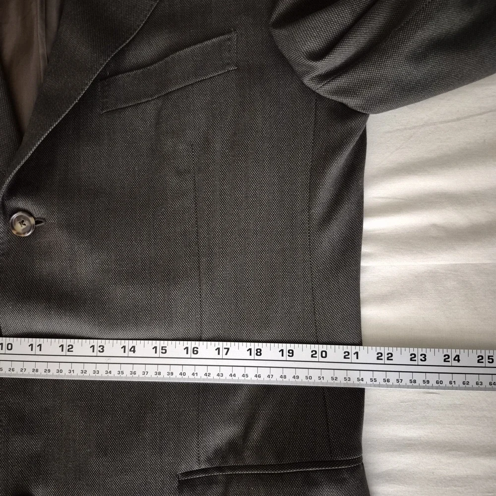 Ermenegildo Zegna Taglio Esclusivo Blazer Mens 44L Wool Super 100s Olive Brown